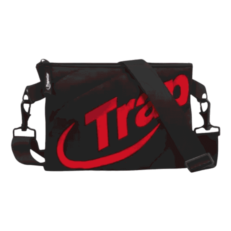 TRAPSTAR BLACK SYNTHETIC QUILTED CROSSBODY BAG